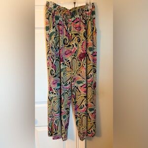 White Birch Multicolor Paisley Wide Leg Pants